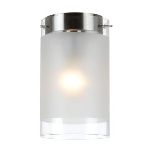 Tommy 1 Light Batten Fix Nickel / Clear / Frosted - TOMMY BF-FR