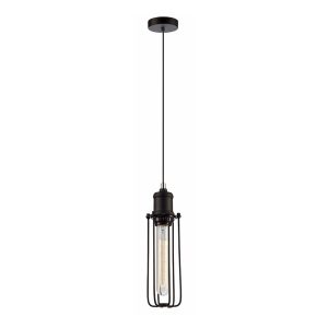 Tubular Iron Cage Pendant Black - Blackband3