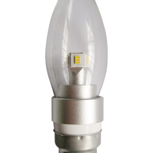 LED 4W Dimmable Candle Clear B22 3000K - CAN2D