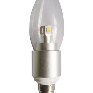 LED 4W Dimmable Candle Clear B15 3000K - CAN4D