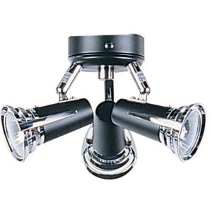 Hopper 3 Light Ceiling Fan Light Black - OL58148/3BK