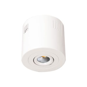 Ecostar Adjustable Surface Mounted 9W Dimmable LED Downlight - White Frame / Warm White LED - S9046SM WW WH