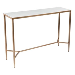 Chloe Stone Console Table Small Antique Gold - 32217