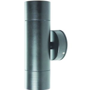 Matt Black Up/Down Wall Pillar Spot Light - 240V GU10 - CLA1032L