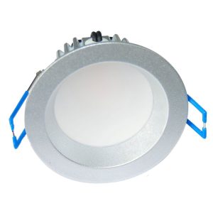 Galaxy Round 10W Dimmable LED Downlight Silver Frame / Cool White LED - GAL06