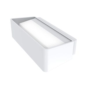 Rectangular 240V Two Way LED 13W Wall Light White - Topa0002