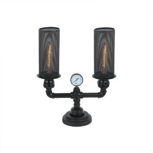 Decorative 2 Light Table Lamp Black - Veneto-T2