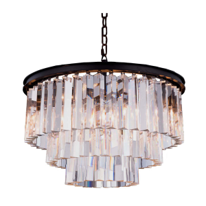 Odeon Large 6 Light Crystal Pendant Bronze - 1000137