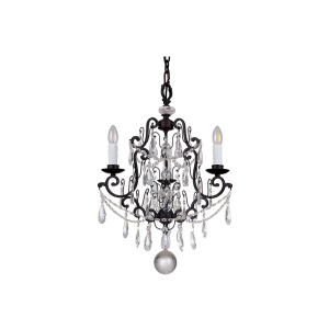 Salzburg 3 Light Crystal Chandelier Bronze - 1000801