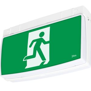 One Box LED Surface Exit Sign White - 19874/05