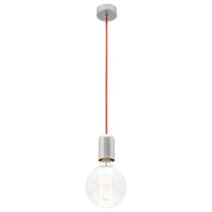 Dream Cord Fabric & Aluminium Lampholder Fluoro Orange - MA99/FLORG