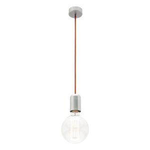 Dream Cord Fabric & Aluminium Lampholder Orange - MA99/ORG