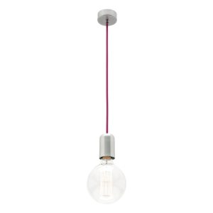 Dream Cord Fabric & Aluminium Lampholder Purple - MA99/PUR