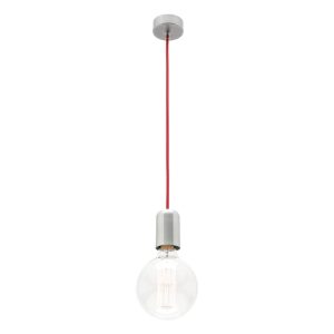 Dream Cord Fabric & Aluminium Lampholder Red - MA99/RED