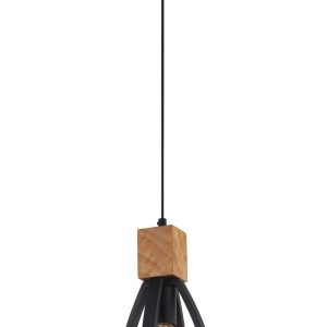 Industrial 1 Light Pendant Black - Faro1