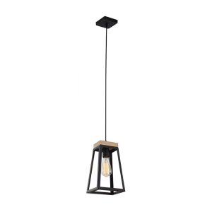 Industrial 1 Light Pendant Black - Lanterna1