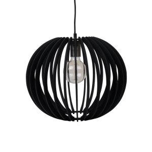 Puffin 400mm Timber Pendant Black - 31020