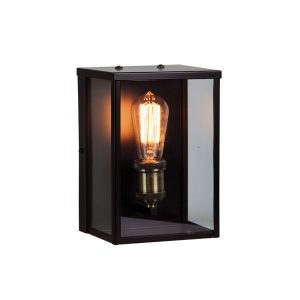 Oakland 1 Light Exterior Industrial Wall Light Matt Black - SL64908BK