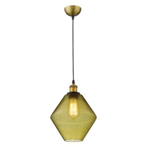 Alice 1 Light Lantern Pendant Amber - 31300