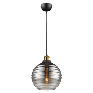 Eva 1 Light Lantern Pendant Grey - 31305