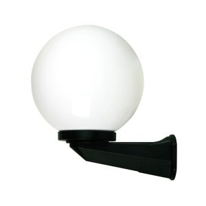 Galactic Opal Sphere Wall Light Medium Black - OL7025BK + OL7010/25OP