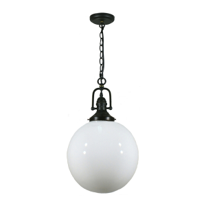 Paramount Chain Pendant Patina With 12" Sphere Opal Gloss Glass - 1000686