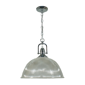 Paramount Chain Pendant Chrome With 15" Claredon Clear Glass - 1000688