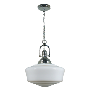 Paramount Chain Pendant Chrome With Moulins Glass - 1000700