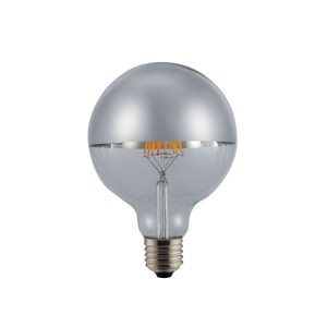 Sphere 95 6W Decorator Head Chrome LED Filament E27 - A-LED-8506227CS