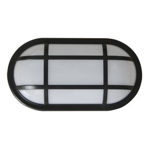 Bulkhead 20W Oval Light 3000K Black - Bulk11