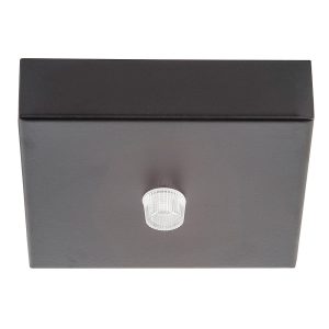 Canopy 90mm Square Surface Mounted Black - HV9705-9025-BLK-SQ