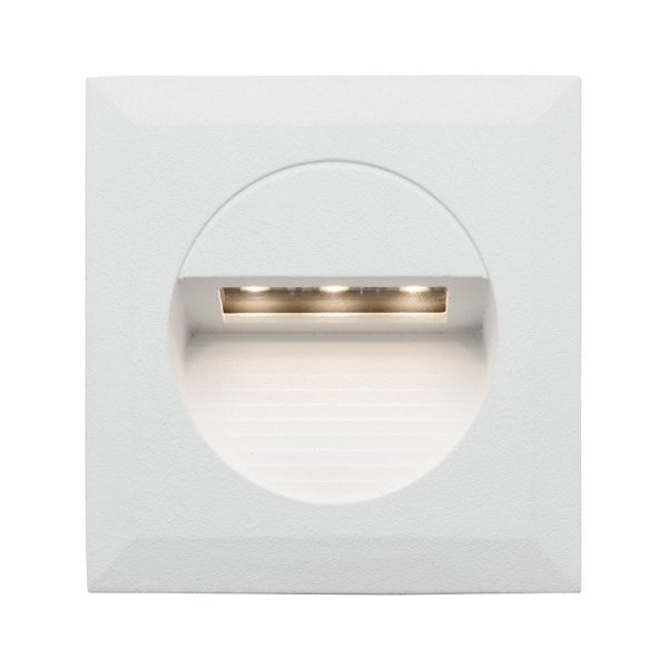 Rye 1.2W LED Square Recessed Indoor/Outdoor Wall/Step Light White / Warm White - MW1811SWHT