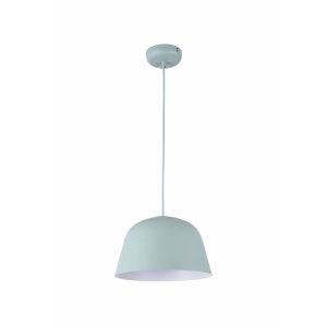 Angled Dome Shape Pendant Matt Green - Pastel05A