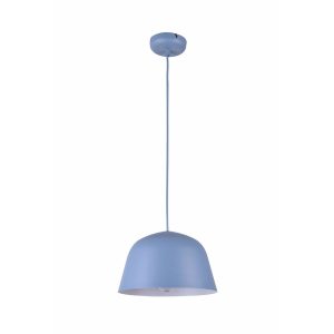 Angled Dome Shape Pendant Matt Blue - Pastel06A