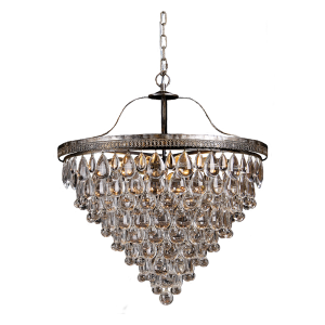 Cascade Large 10 Light Crystal Basket Archaize Bronze - 1000094