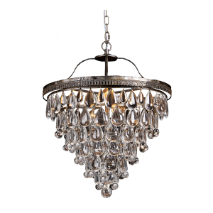 Cascade Medium 6 Light Crystal Basket Archaize Bronze - 1000095