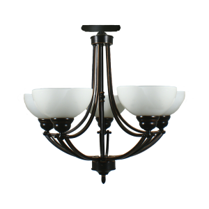 Houston 5 Light Semi-Flush Mount Bronze - 1000252