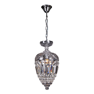 Mozart 1 Light Crystal Basket Chrome - 1000341