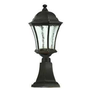 Strand Small Pillar Mount Antique Bronze IP44 - 1000493