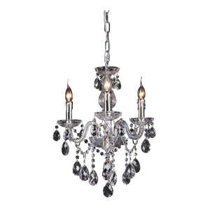 Venice 3 Light Crystal Chandelier - Chrome