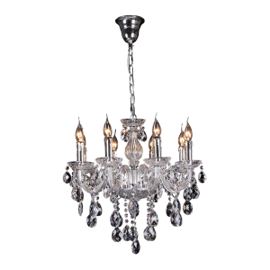 Venice 8 Light Crystal Chandelier - Chrome