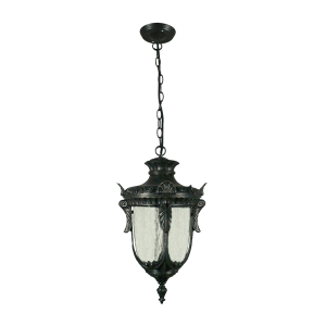 Wellington Large Chain Pendant Antique Black IP44 - 1000574