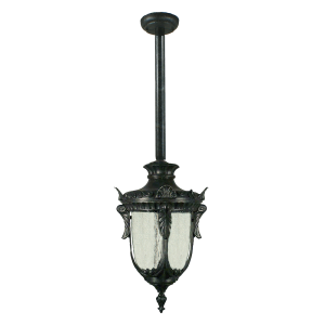 Wellington Large Outdoor Rod Pendant Antique Black IP44 - 1000575