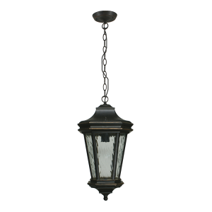 Tilburn Large Chain Pendant Antique Bronze IP44 - 1000818