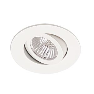 MDL-403 12 Watt Dimmable Centre Tilt LED Downlight White / Cool White - MDL-403-WH + MDL-16D-850