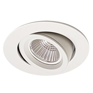 MDL-703 12 Watt Dimmable Gimble LED Downlight White / Cool White - MDL-703-WH + MDL-16D-850