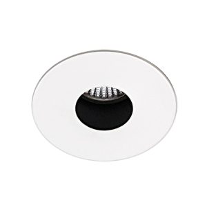 MDL-901 12 Watt Dimmable Pin Hole LED Downlight White & Black / Cool White - MDL-901-WHBK + MDL-16D-850