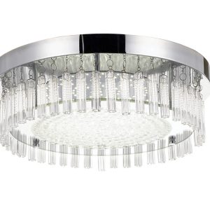 Andela 30 Watt Round Dimmable LED Oyster Light Chrome / Cool White - ANDELA OYRD-850