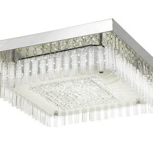 Andela 30 Watt Square Dimmable LED Oyster Light Chrome / Cool White - ANDELA OYSQ-850