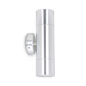 Anodised Aluminium Up/Down Wall Pillar Spot Light - 240V LED - AT5004/AND/LED